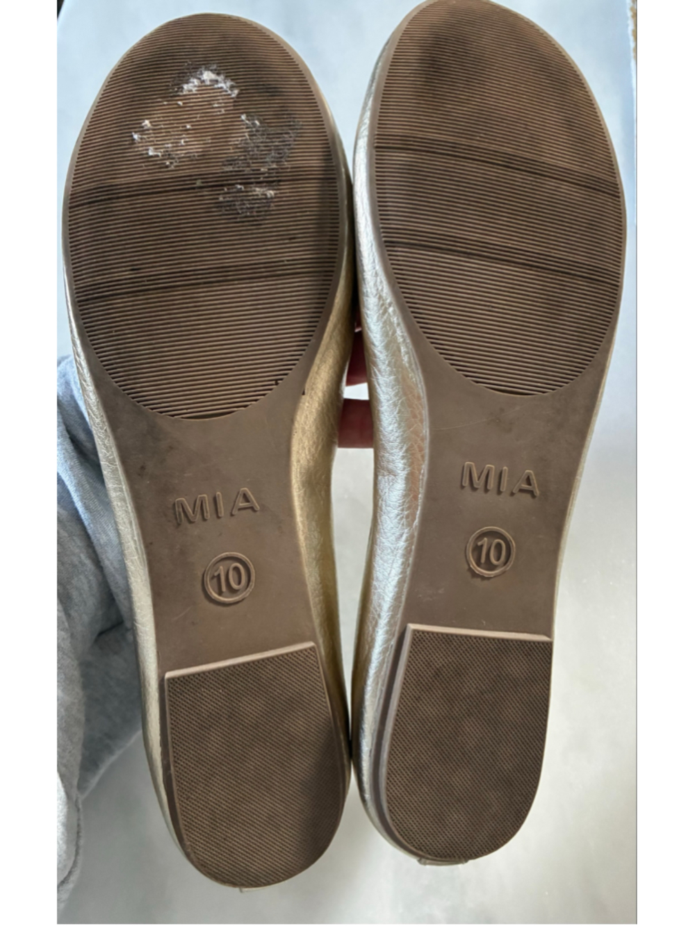 MIA Gold Quilted Ballet Flats women Size 10 - Picture 5 of 5